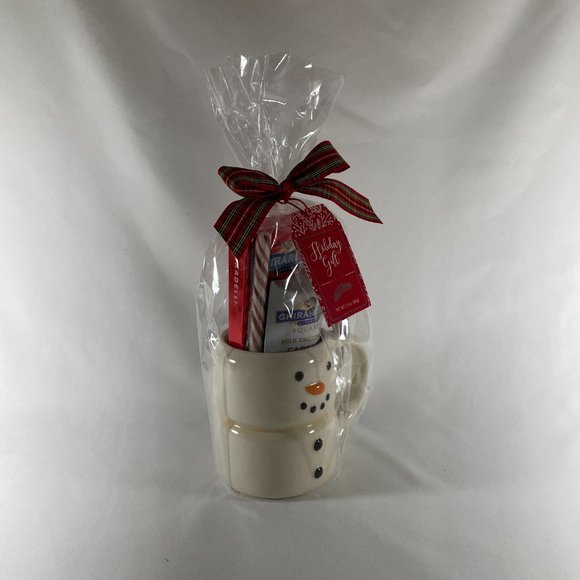 Ceramic Snowman Mug W/Ceramic Spoon & Ghirardelli Chocolate, & Peppermint Stick - Picture 5 of 9
